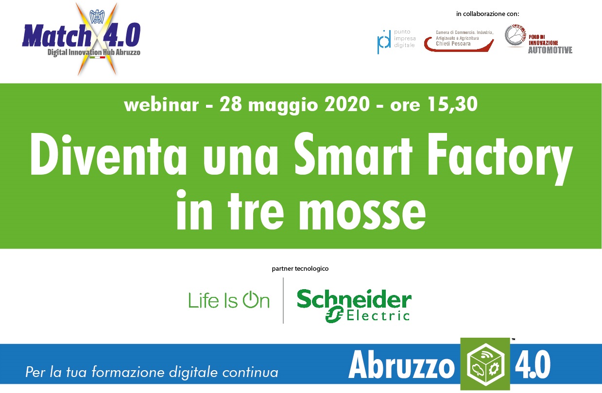 Webinar ABRUZZO 4.0 “Diventa una Smart Factory” – 28 maggio 2020 – ore 15,30