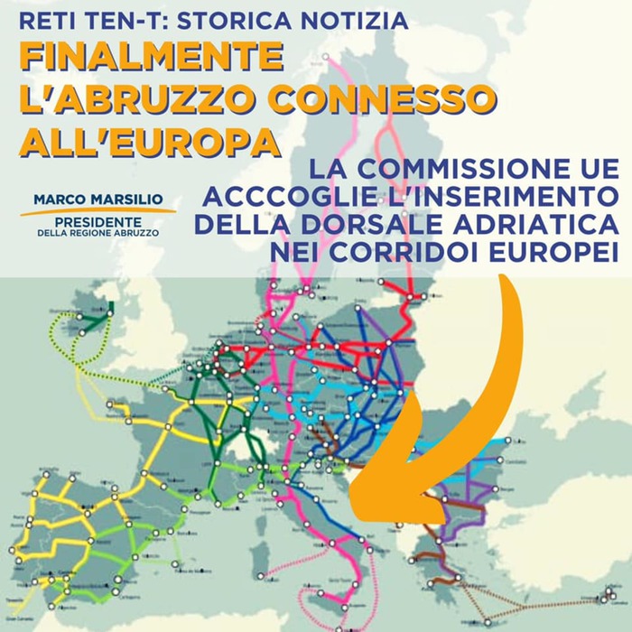 Reti TEN-T, c’è anche la fascia adriatica: grande opportunità per l’Abruzzo