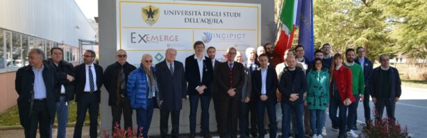 Il presidente della Regione Abruzzo e il rettore dell’Università dell’Aquila in visita al Centro di Eccellenza EMERGE ed al Laboratorio Radiolabs